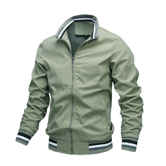 Leichte Herren Übergangsjacke mit Reißverschluss und Kontrastdetails
