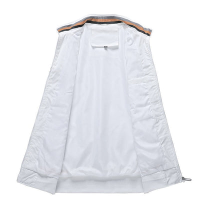Leichte Herren Übergangsjacke mit Reißverschluss und Kontrastdetails