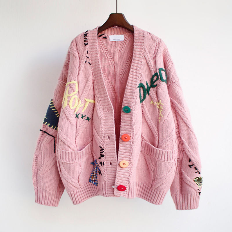 Damen Cardigan Strickjacke Casual