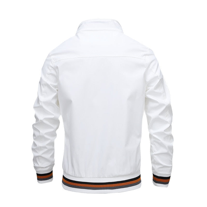 Leichte Herren Übergangsjacke mit Reißverschluss und Kontrastdetails
