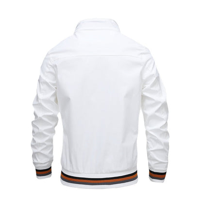 Leichte Herren Übergangsjacke mit Reißverschluss und Kontrastdetails