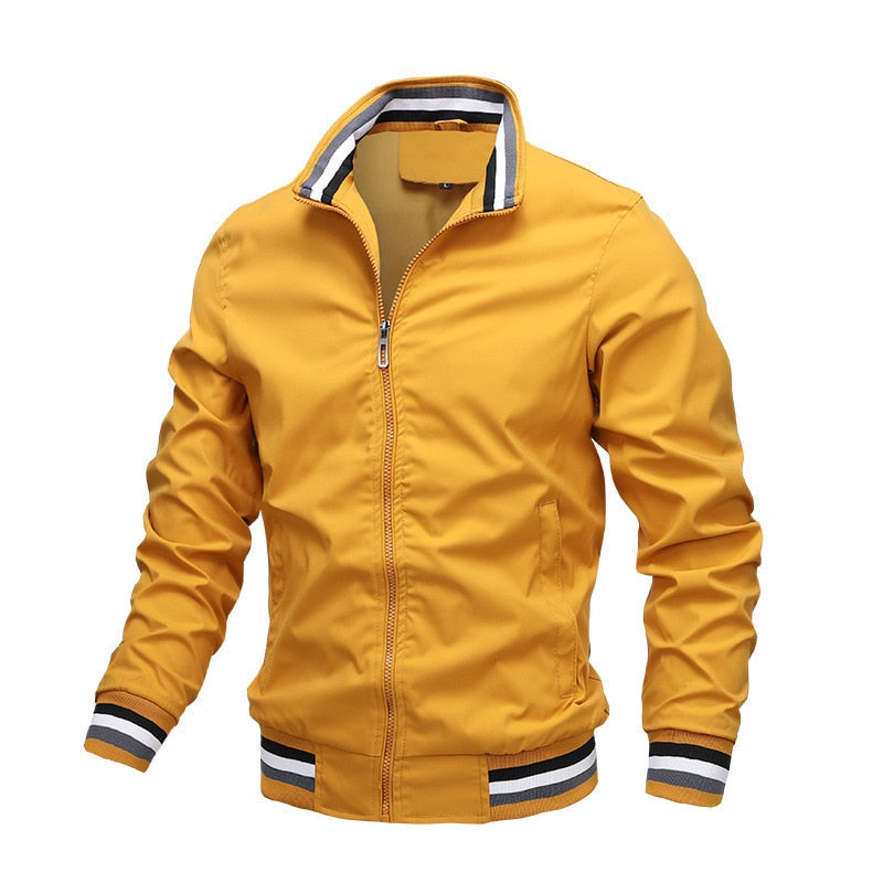 Leichte Herren Übergangsjacke mit Reißverschluss und Kontrastdetails