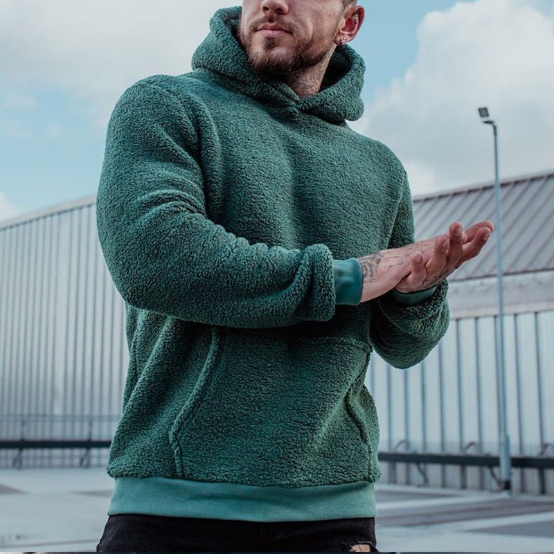Herren Kapuzenpullover Plüsch warm weich