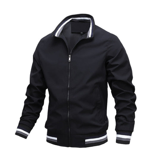 Leichte Herren Übergangsjacke mit Reißverschluss und Kontrastdetails