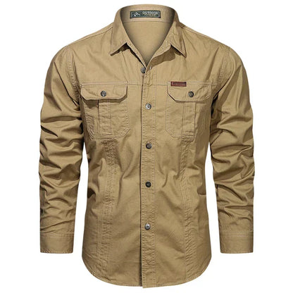 Herren Outdoor Cargoshirt mit Brusttaschen und Knöpfen