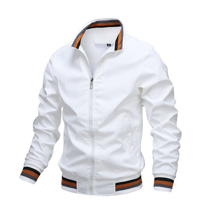 Leichte Herren Übergangsjacke mit Reißverschluss und Kontrastdetails