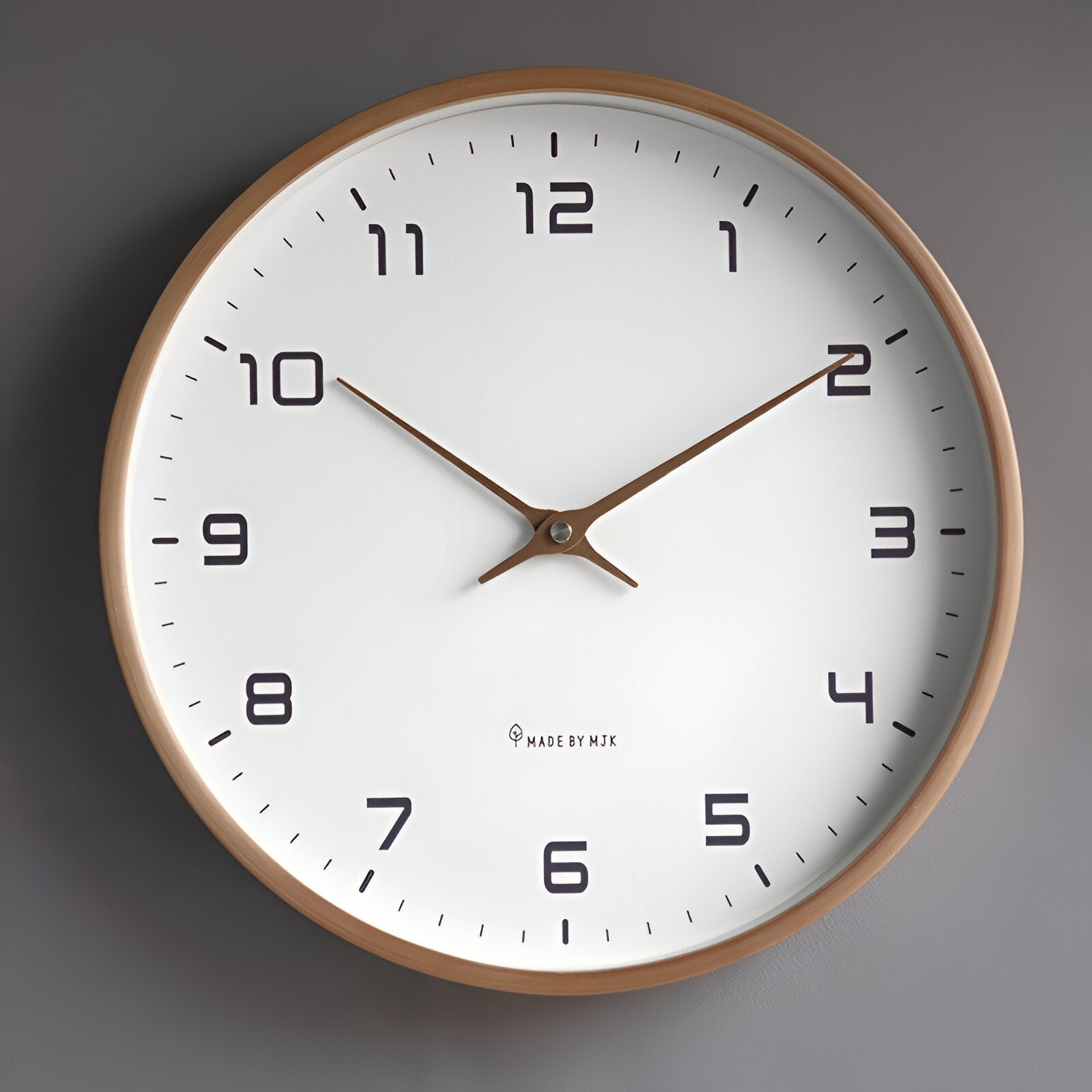 Minimalistische Holz Wanduhr Rund