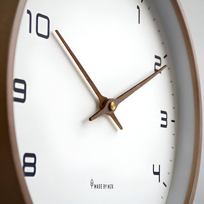 Minimalistische Holz Wanduhr Rund