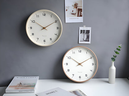 Minimalistische Holz Wanduhr Rund