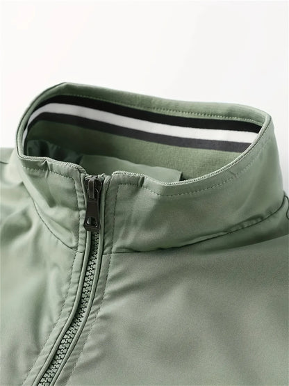 Herren Übergangsjacke mit Kragen aus Polyester für Alltag Sportlich