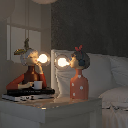 SorellaLuce Tischlampe Skulptural Modern Beige für Wohnzimmer