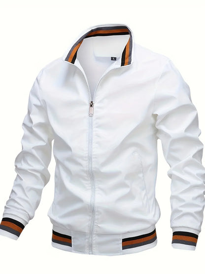 Herren Übergangsjacke mit Kragen aus Polyester für Alltag Sportlich