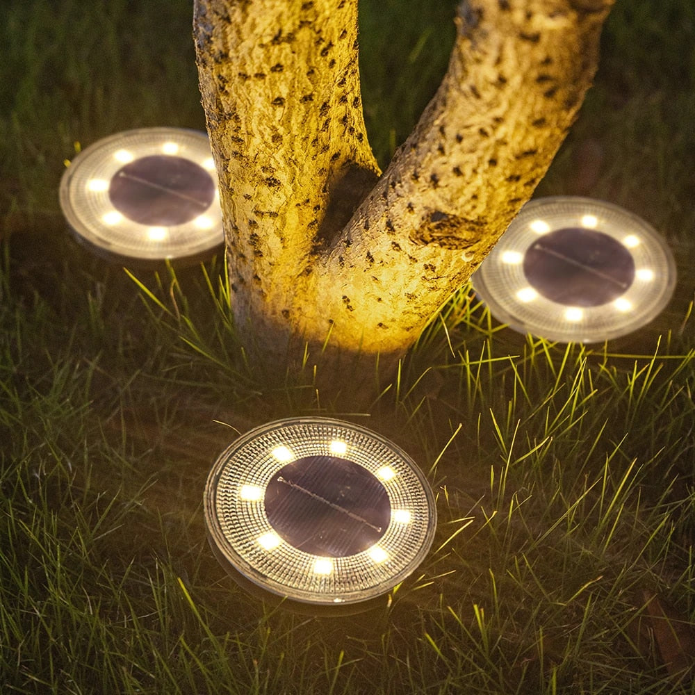 Solar LED Bodenleuchten Garten Außen wasserdicht