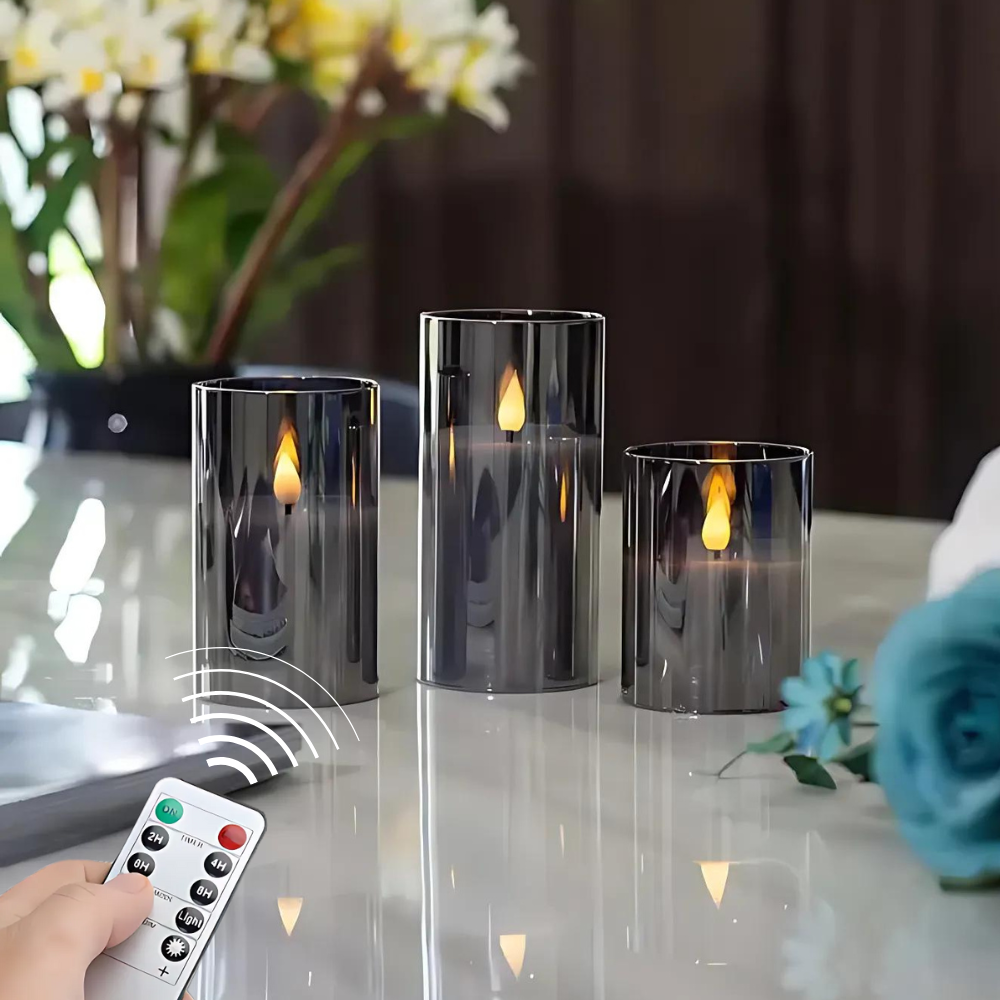 Modernes Kerzenset - LED Kerze mit Fernbedienung