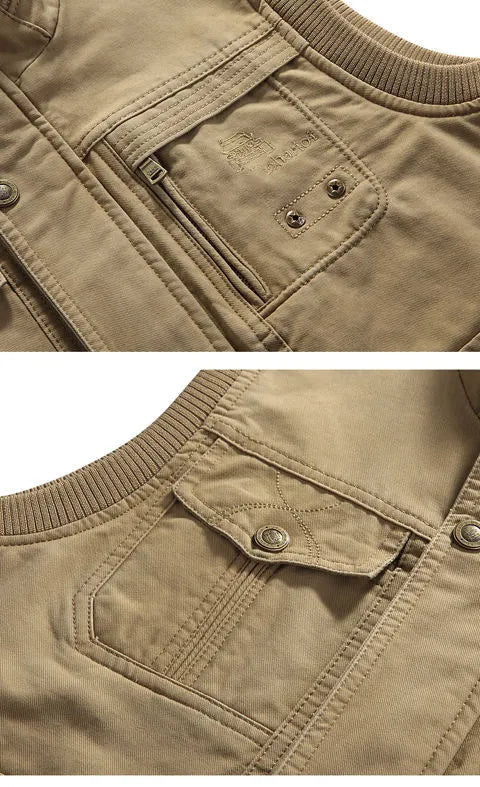 Herren Vintage Mehrfachtaschen Weste
