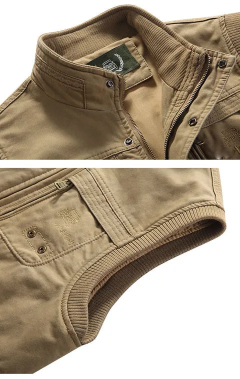 Herren Vintage Mehrfachtaschen Weste