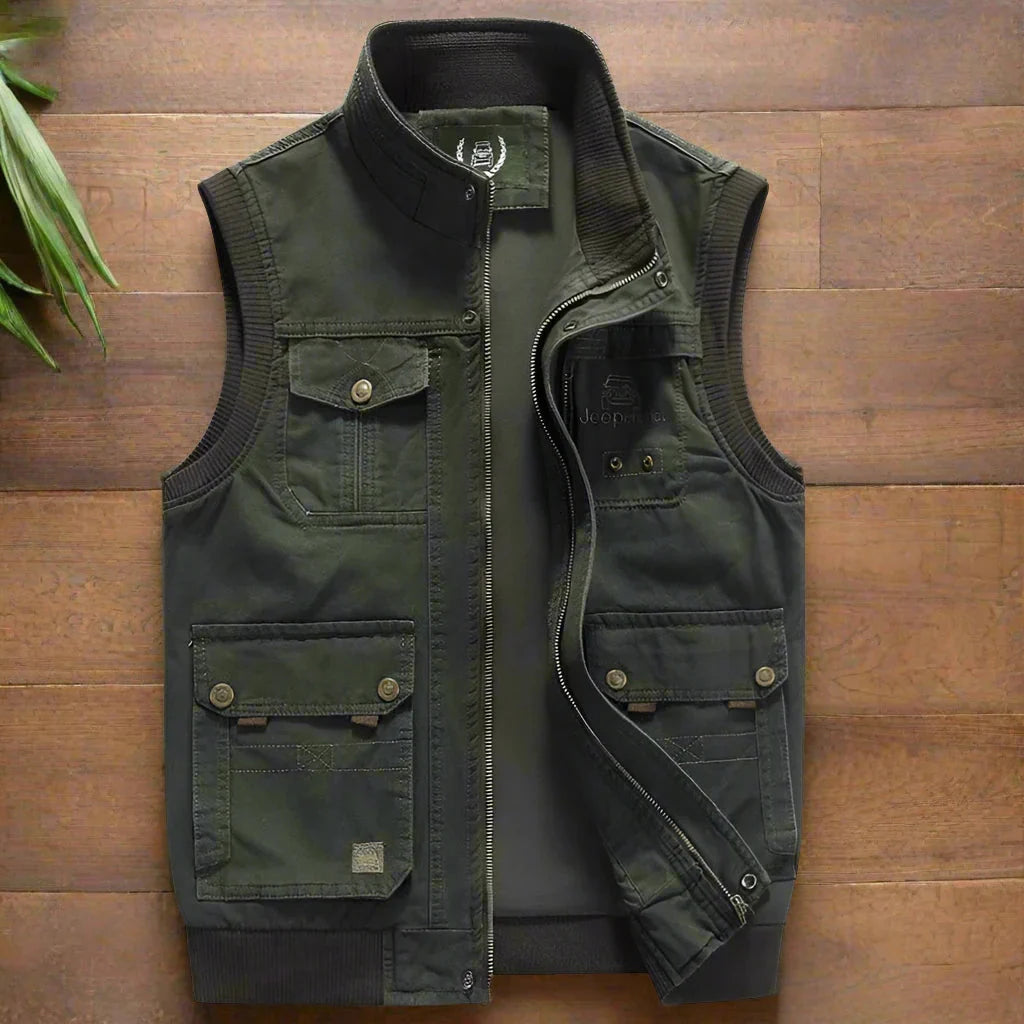 Herren Vintage Mehrfachtaschen Weste