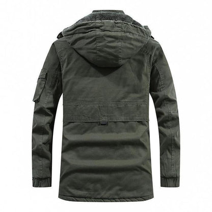 Herren Winterjacke Urban Militär mit Kapuze