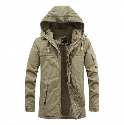 Herren Winterjacke Urban Militär mit Kapuze