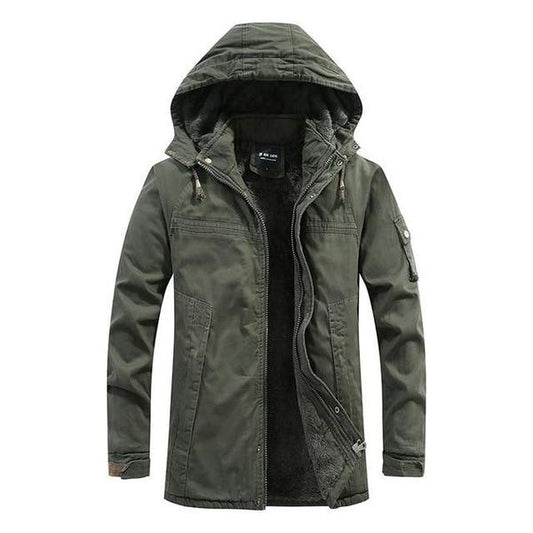 Herren Winterjacke Urban Militär mit Kapuze
