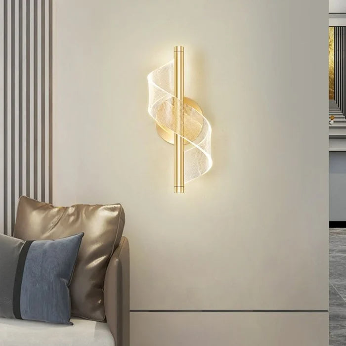 Nordisches minimalistisches Spiralwandlicht