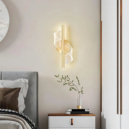 Nordisches minimalistisches Spiralwandlicht