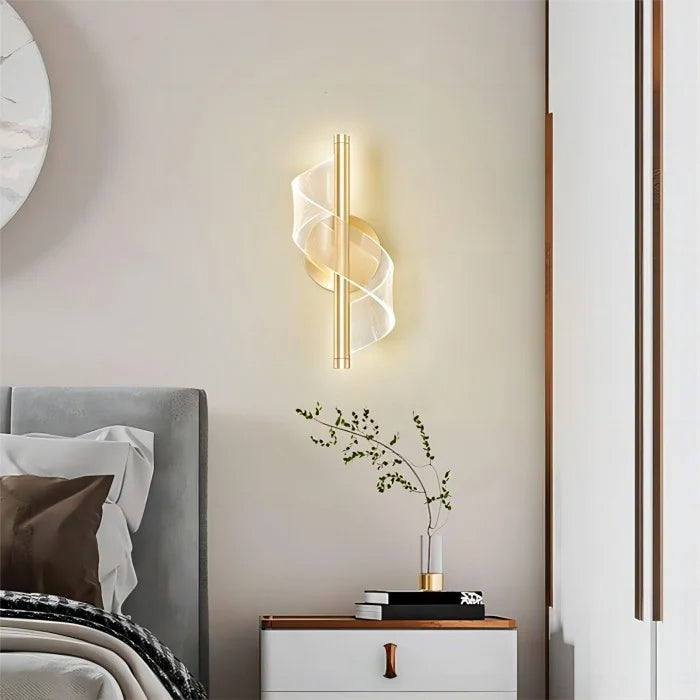 Nordisches minimalistisches Spiralwandlicht
