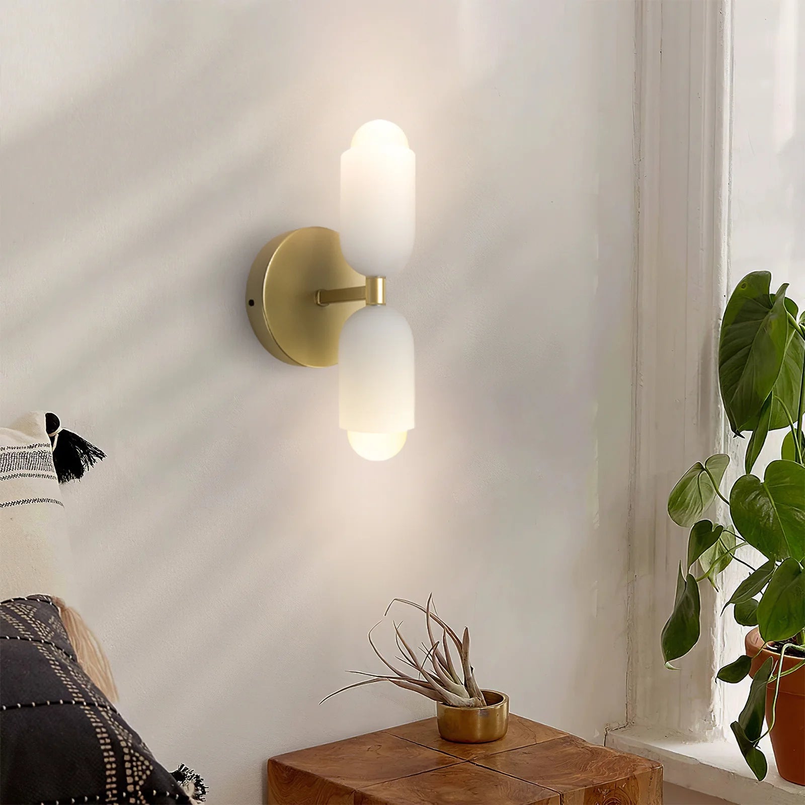 Creative Kerzenform Doppelkopfwandlampe