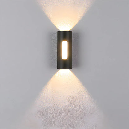 Moderne zylindrische Doppelkopf -IP65 -LED -Wandleuchte im Freien