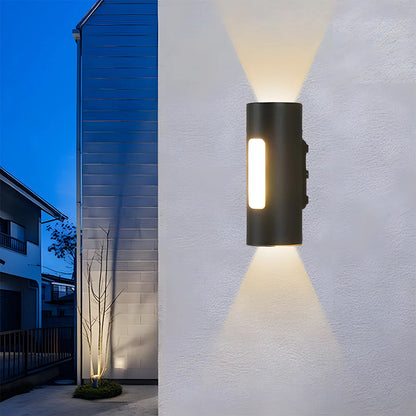 Moderne zylindrische Doppelkopf -IP65 -LED -Wandleuchte im Freien