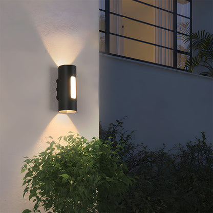 Moderne zylindrische Doppelkopf -IP65 -LED -Wandleuchte im Freien