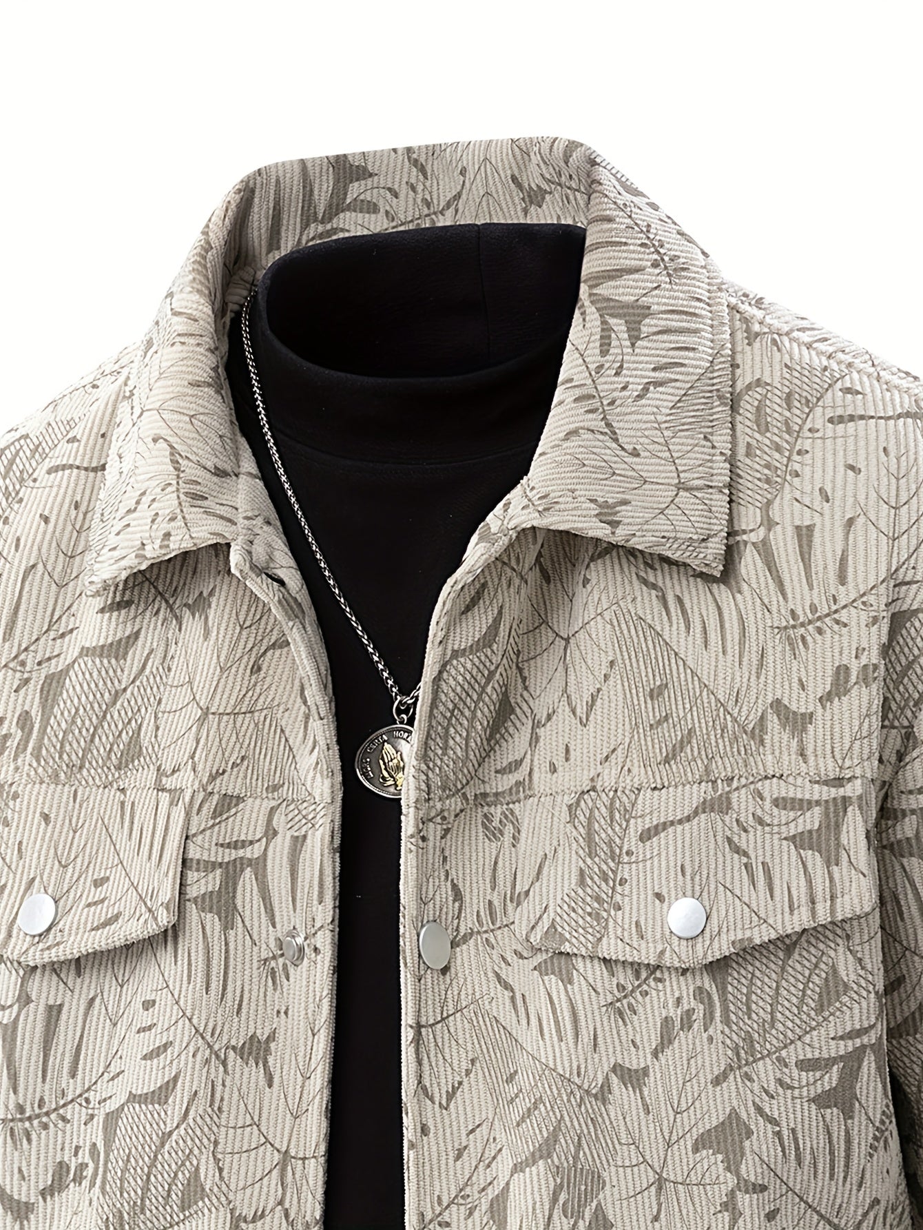 Lässige Herren Cordjacke mit Muster