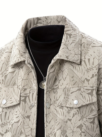 Lässige Herren Cordjacke mit Muster