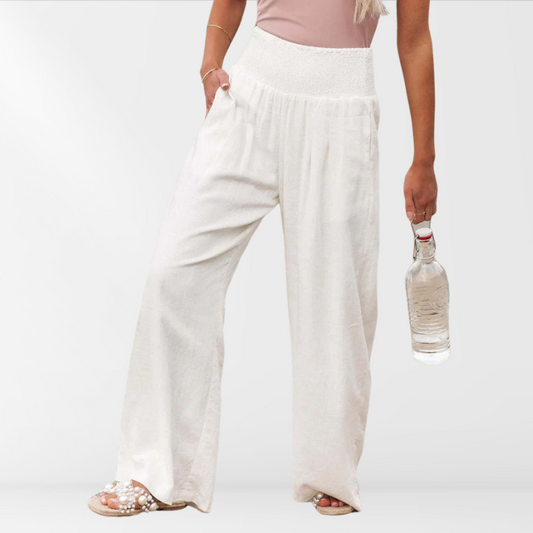 Damen-Hose Loose Fit aus Leinen und Baumwollegefühl