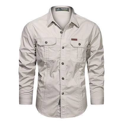 Herren Outdoor Cargoshirt mit Brusttaschen und Knöpfen