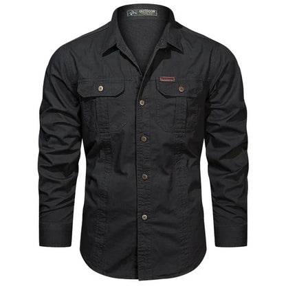 Herren Outdoor Cargoshirt mit Brusttaschen und Knöpfen