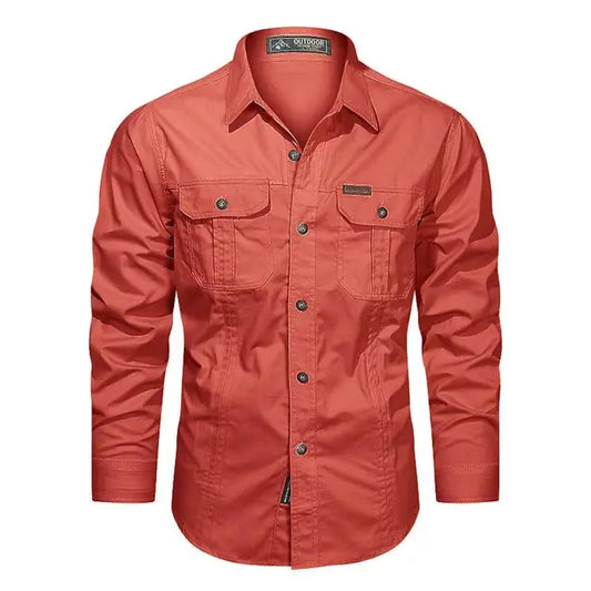 Herren Outdoor Cargoshirt mit Brusttaschen und Knöpfen