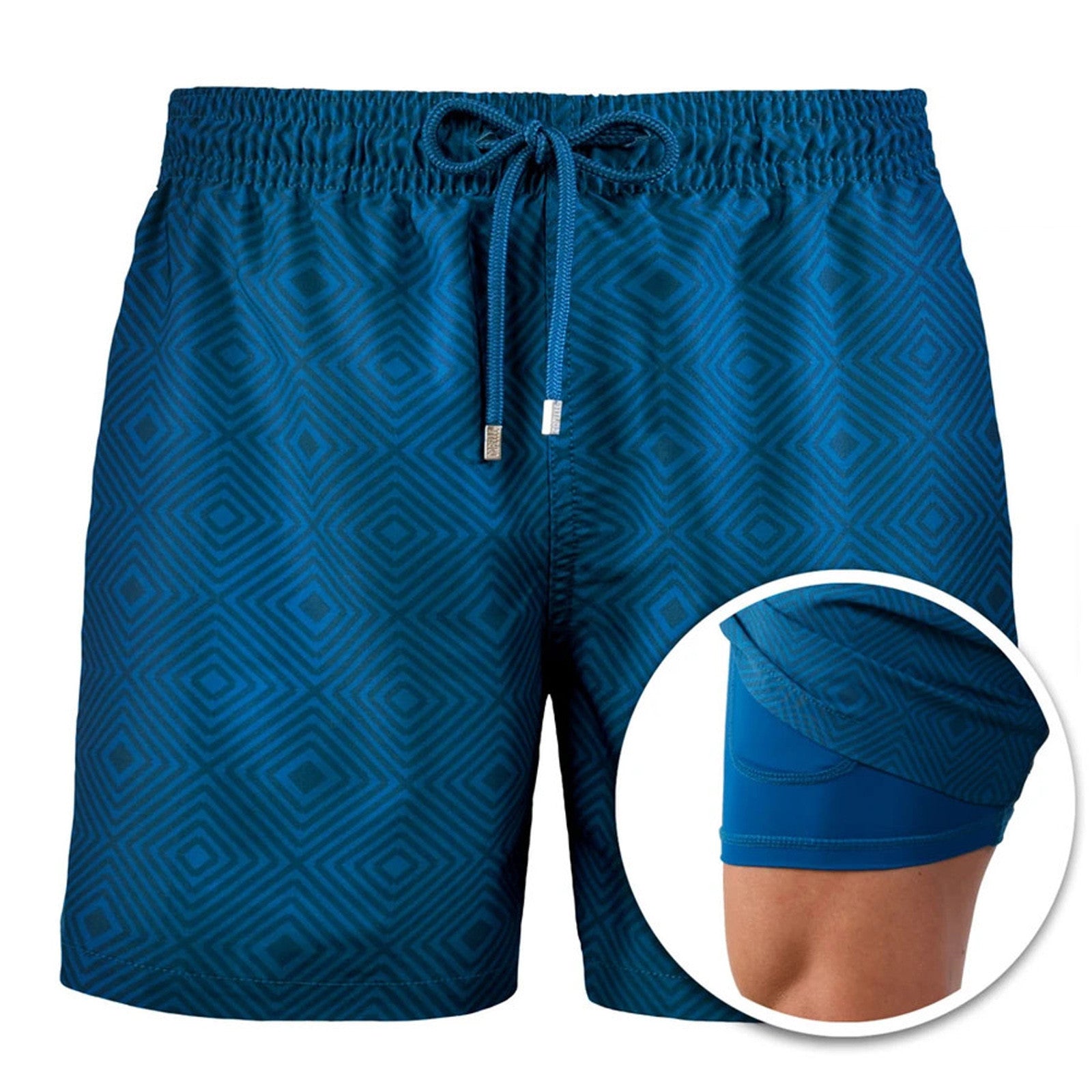Herren Badeshorts mit Innenfutter und elastischem Kordelzug