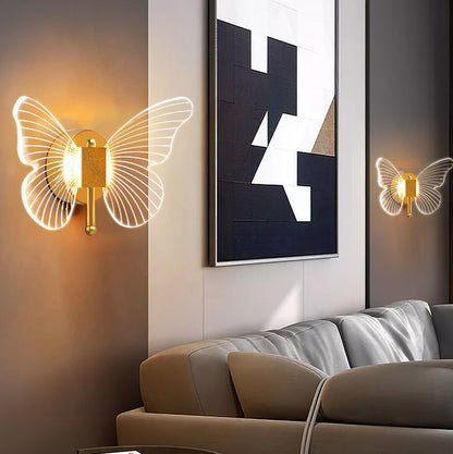 Nordische Luxus -Schmetterlingswandlampe