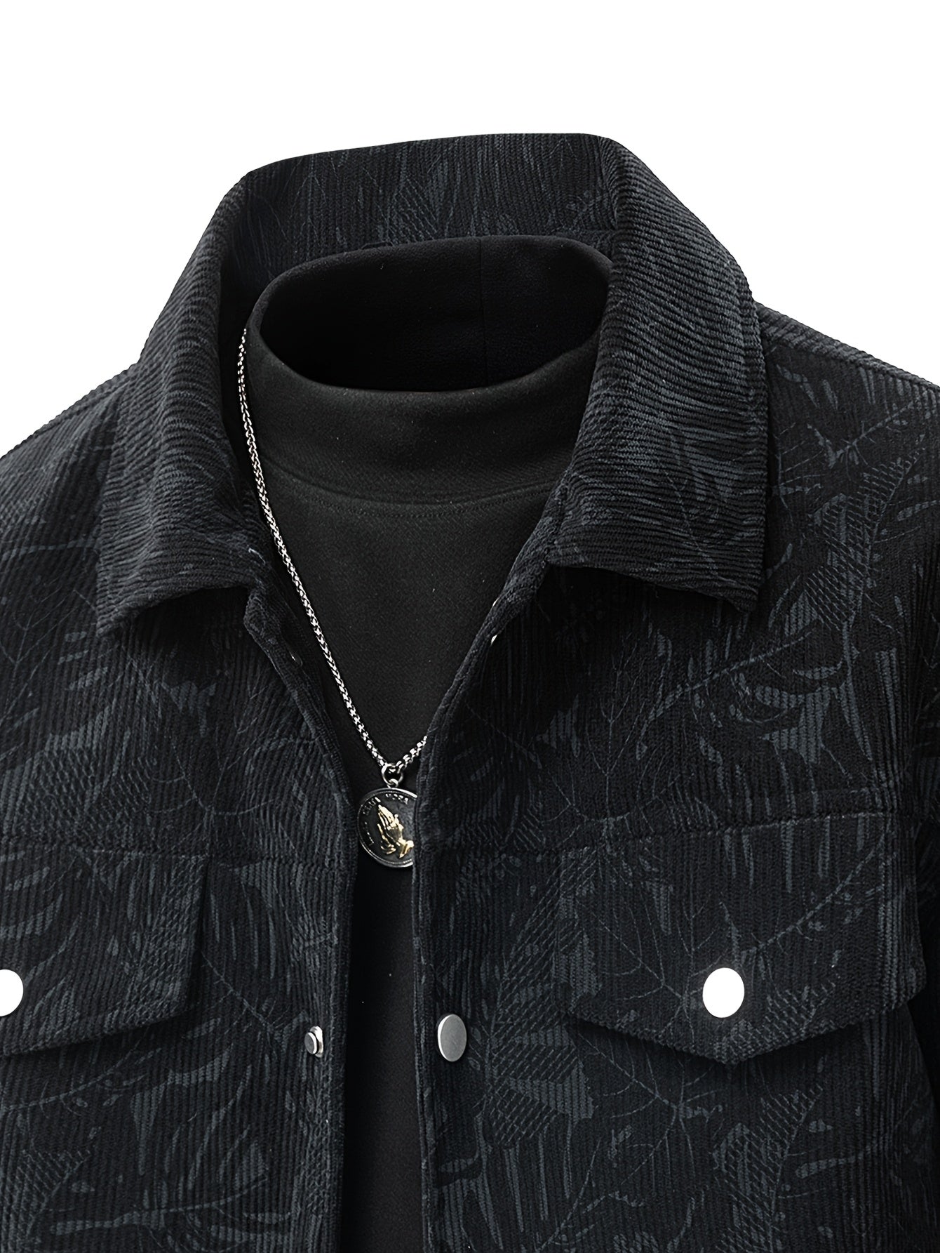 Lässige Herren Cordjacke mit Muster