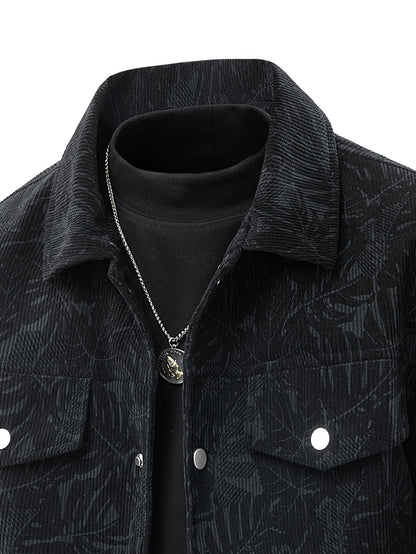 Lässige Herren Cordjacke mit Muster