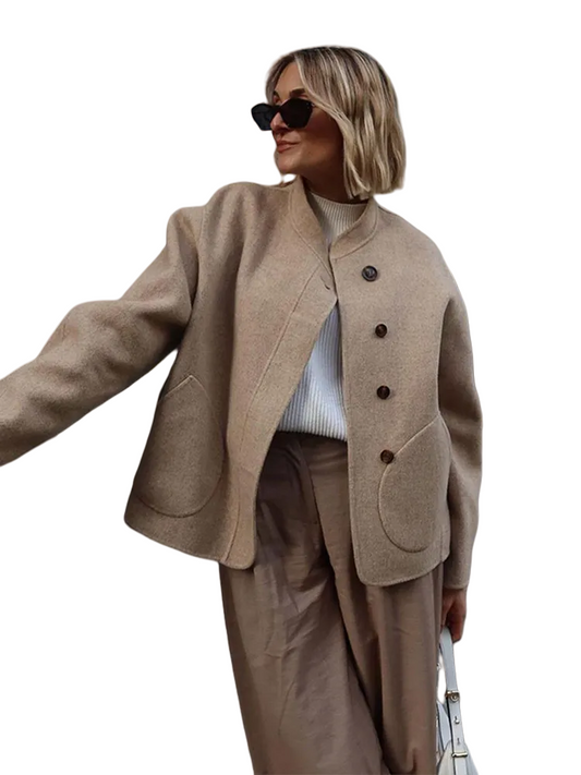 Eleganter, übergroßer Damenmantel für den Herbst