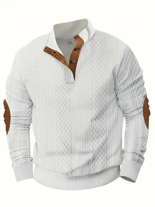 Outdoor-Strickpullover mit Patches für Herren