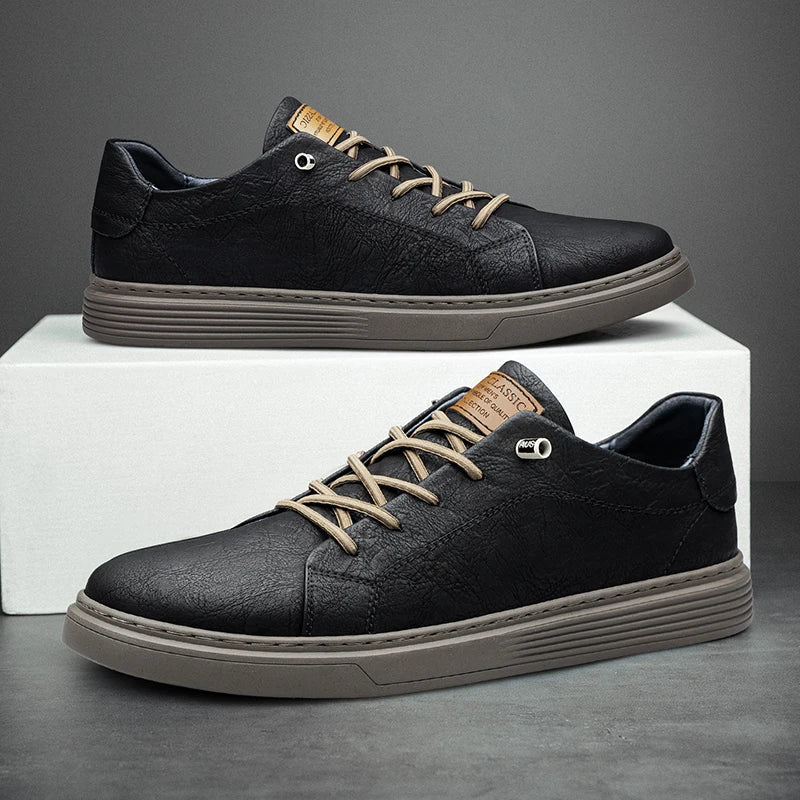 Bequeme Herren Oxford Ledersneaker