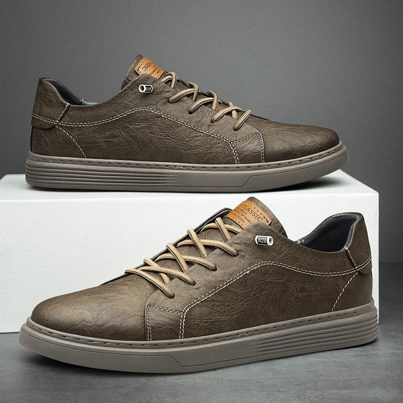 Bequeme Herren Oxford Ledersneaker