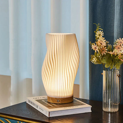 LED Tischlampe Wellenstruktur – Designerlampe