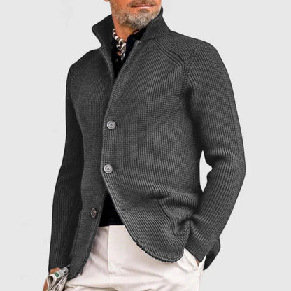Eleganter Herren Strickcardigan mit Knopfleiste – Herbst & Winter