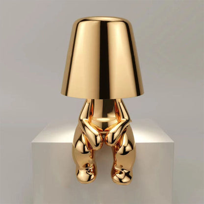 Moderne Designer Tischlampe mit Skulptur-Fuß