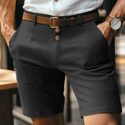 Leichte Herren-Shorts im Vintage-Look mit Leinen-Anteil