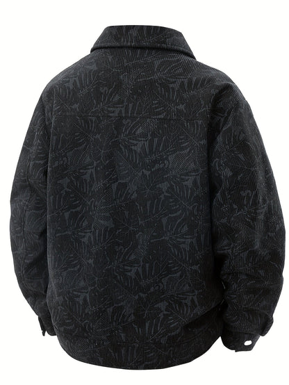 Lässige Herren Cordjacke mit Muster